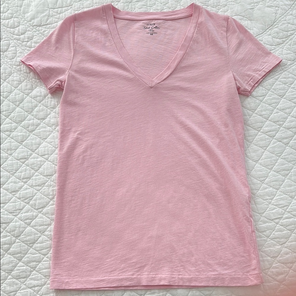 J.Crew Slub Cotton Tee v-neck